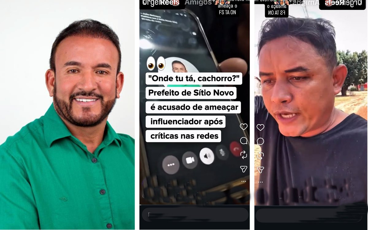 Prefeito de Sítio Novo, Antônio Coelho, é acusado de ameaçar influenciador após críticas à gestão